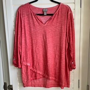 Chico's burnout orange Tunic Top